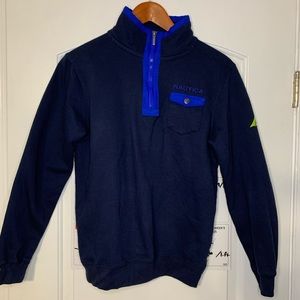thick Nautica hoodie with front chest pocket!